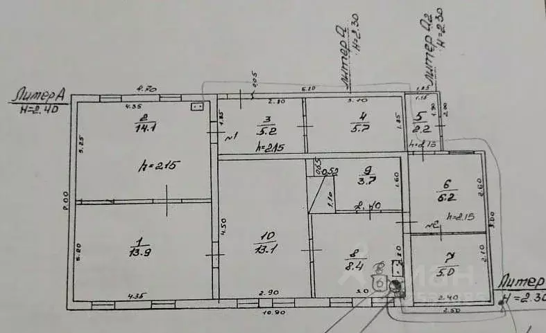 Дом в Липецкая область, Елец ул. Вермишева, 47 (53 м) - Фото 1