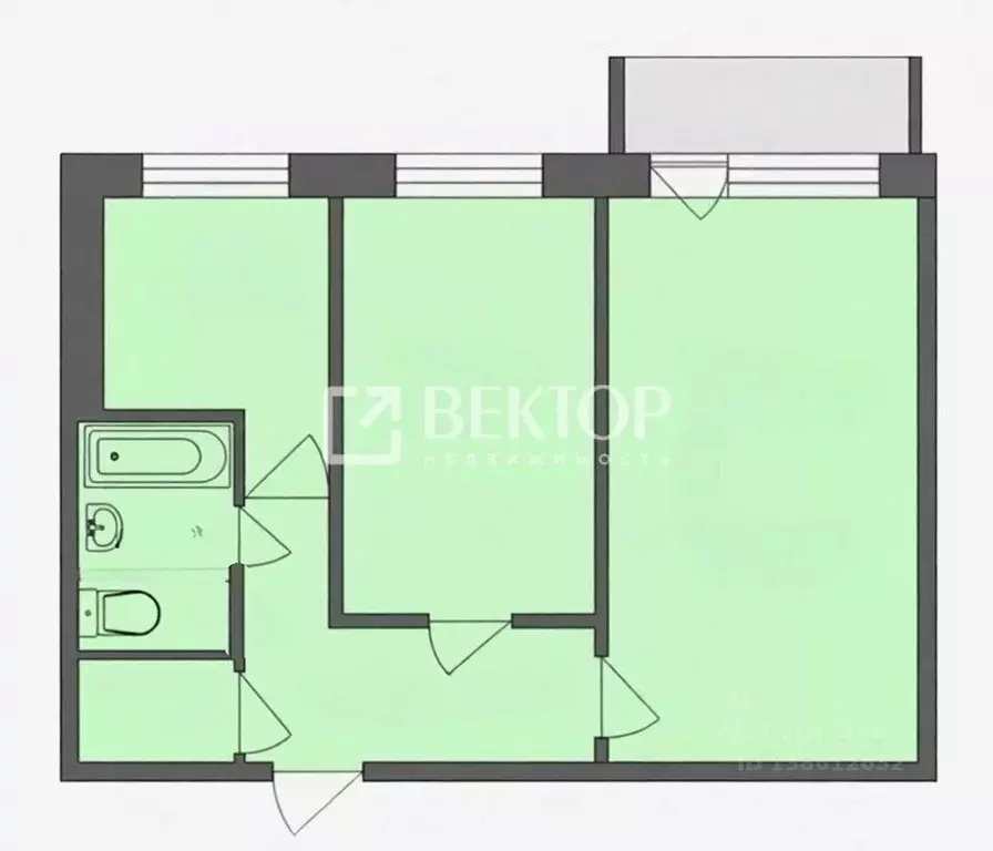 2-к кв. Ивановская область, Кохма ул. Владимирская, 26 (40.0 м) - Фото 2