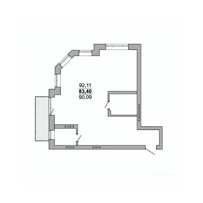 2-к кв. Новосибирская область, Новосибирск ул. Сеченова, 13 (90.09 м) - Фото 0