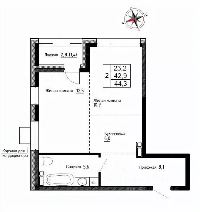 2-к кв. Приморский край, Надеждинский район, пос. Новый ул. Ленина, ... - Фото 1