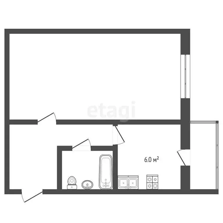 1-комнатная квартира: Набережные Челны, 54-й комплекс, бульвар ... - Фото 1
