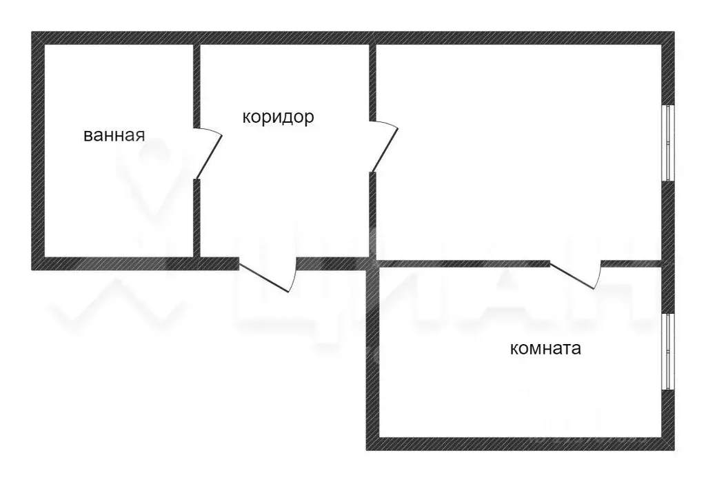 1-к кв. Татарстан, Казань Комсомольская ул., 2 (40.0 м) - Фото 1