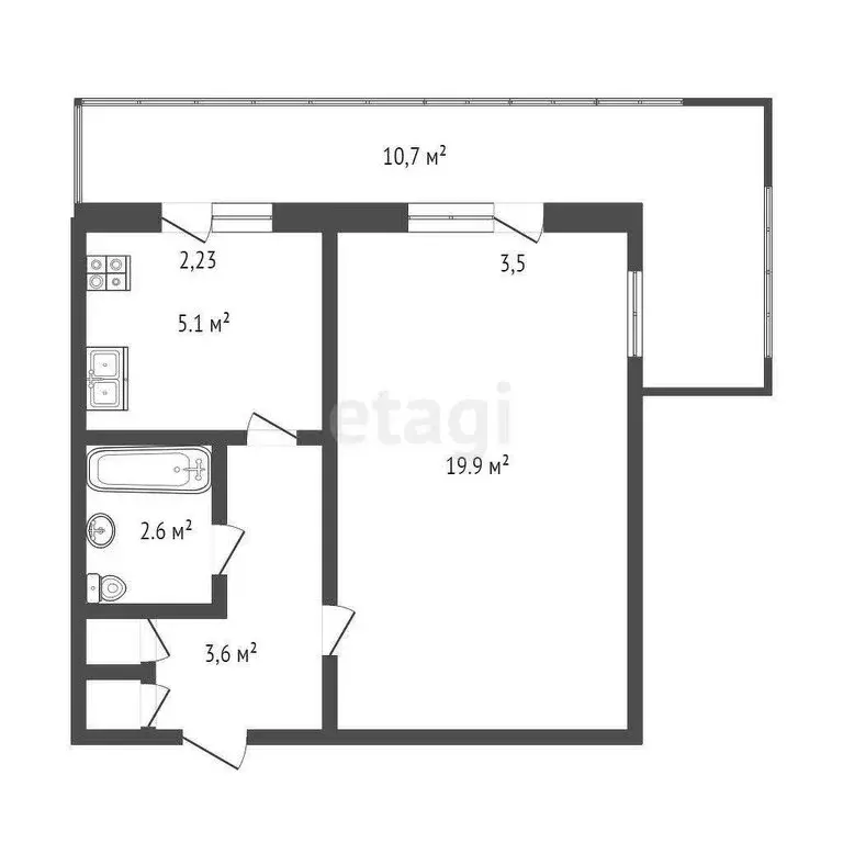 1-комнатная квартира: Саки, улица Ивановой, 5 (35 м) - Фото 0