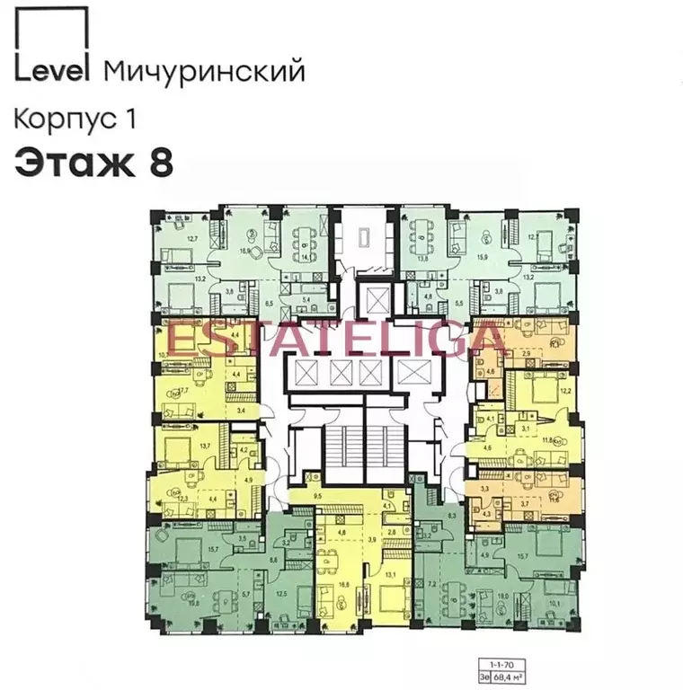 3-к кв. Москва Озерная ул., 1к1/1 (72.0 м) - Фото 2