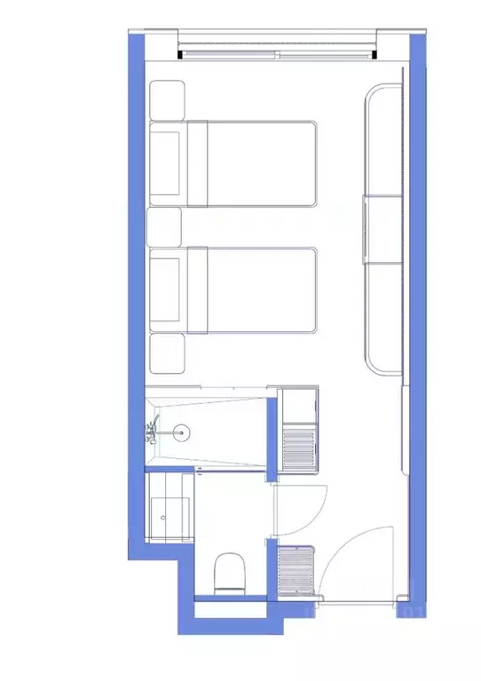 Студия Ставропольский край, Пятигорск ул. Леваневского, 3Д (20.6 м) - Фото 1