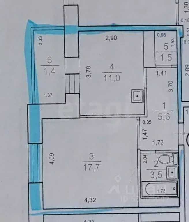 1-к кв. Забайкальский край, Чита ул. Генерала Белика, 5 (39.3 м) - Фото 2