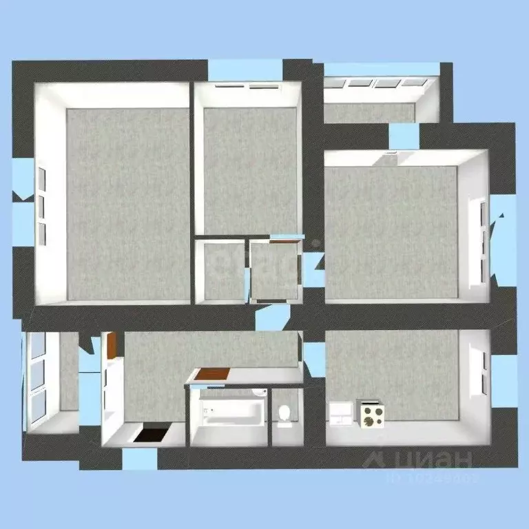 3-к кв. Башкортостан, Уфа ул. Степана Кувыкина, 20 (73.7 м) - Фото 2