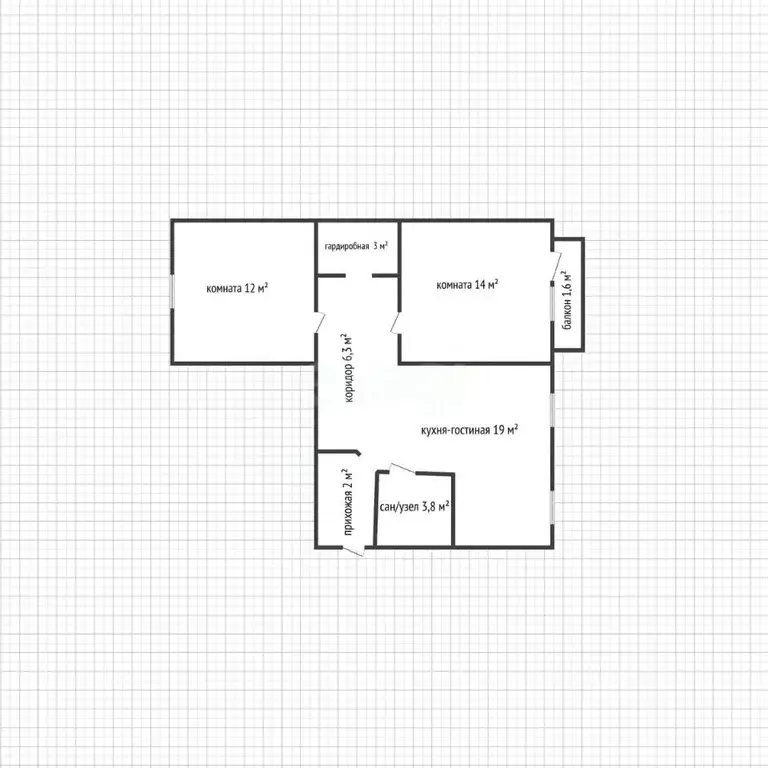 3-к кв. Адыгея, Майкоп ул. Димитрова, 3 (60.5 м) - Фото 2