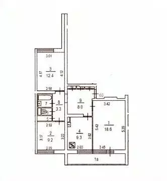 3-к кв. Москва ул. Яблочкова, 31К3 (65.7 м) - Фото 1