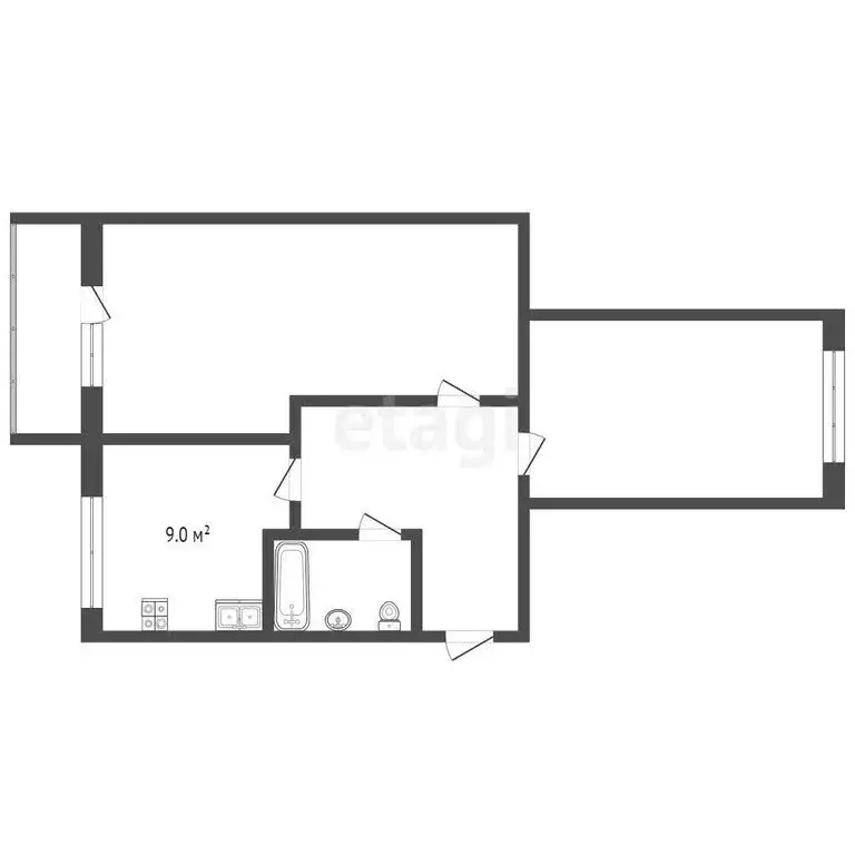 2-комнатная квартира: Тюмень, микрорайон Лесной, 13 (51 м) - Фото 1