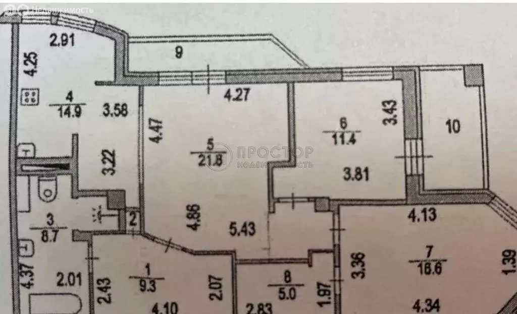 3-комнатная квартира: Серпухов, 5-я Борисовская улица, 10 (92 м) - Фото 2