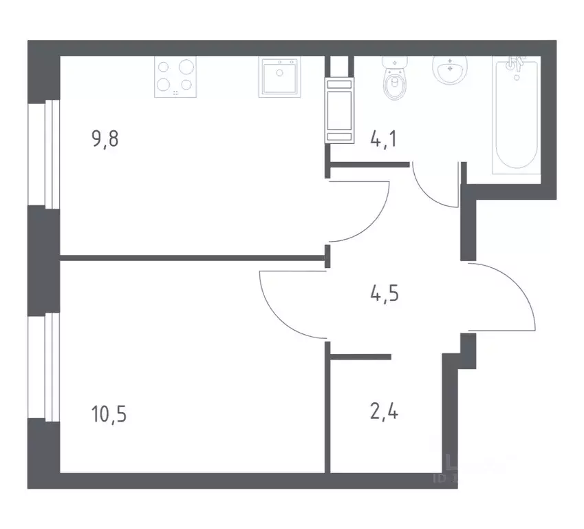 1-к кв. Москва Сосенское поселение, просп. Куприна, 30к9 (31.3 м) - Фото 1