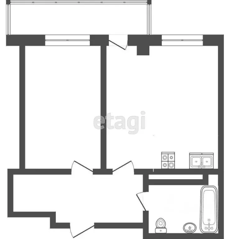 1-к кв. Тюменская область, Тюмень ул. Николая Никитина, 6 (40.2 м) - Фото 1
