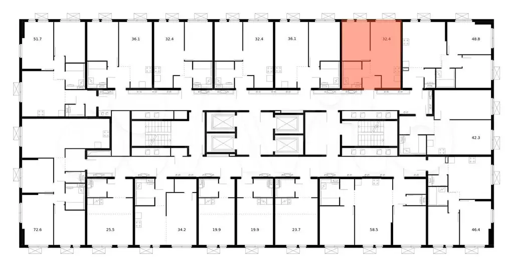 1-к. квартира, 32,4 м, 29/33 эт. - Фото 1