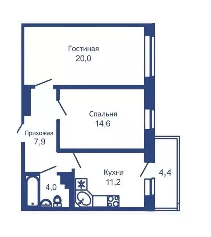 2-комнатная квартира: Екатеринбург, Библиотечная улица, 45 (57 м) - Фото 1