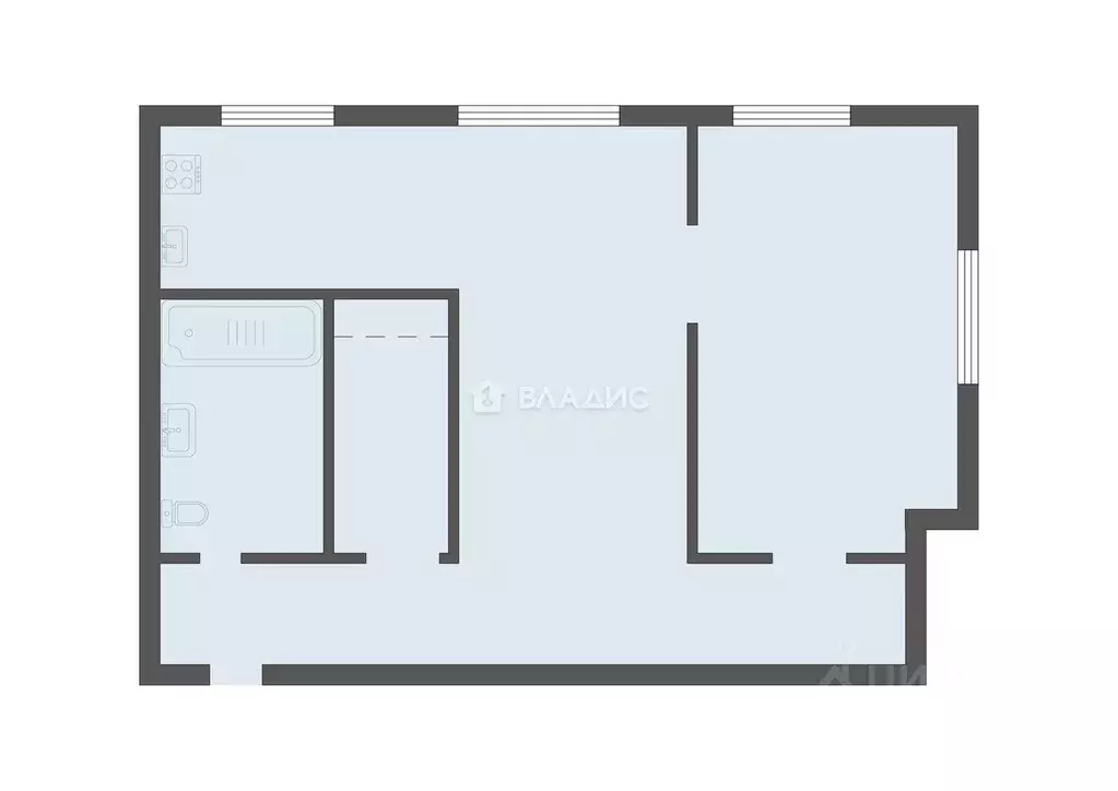 2-к кв. Тульская область, Новомосковск Октябрьская ул., 43 (41.1 м) - Фото 2