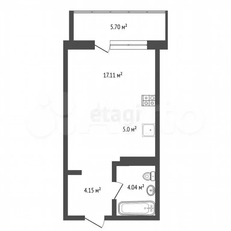 Квартира-студия, 33 м, 26/29 эт. - Фото 0