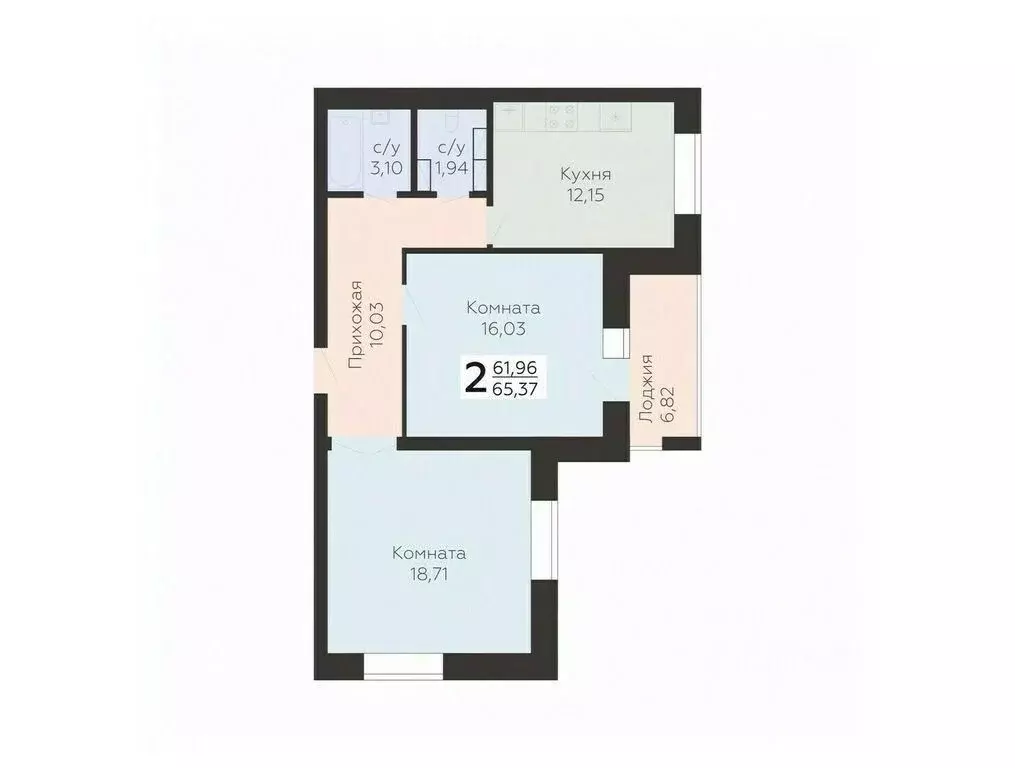 2-к кв. Орловская область, Орел ул. Панчука, 83Б (65.37 м) - Фото 0