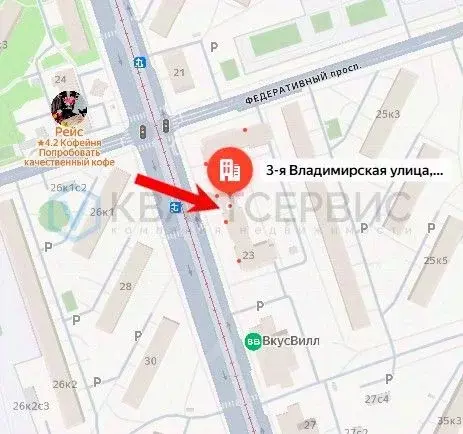 Торговая площадь в Москва 3-я Владимирская ул., 23 (74 м) - Фото 2
