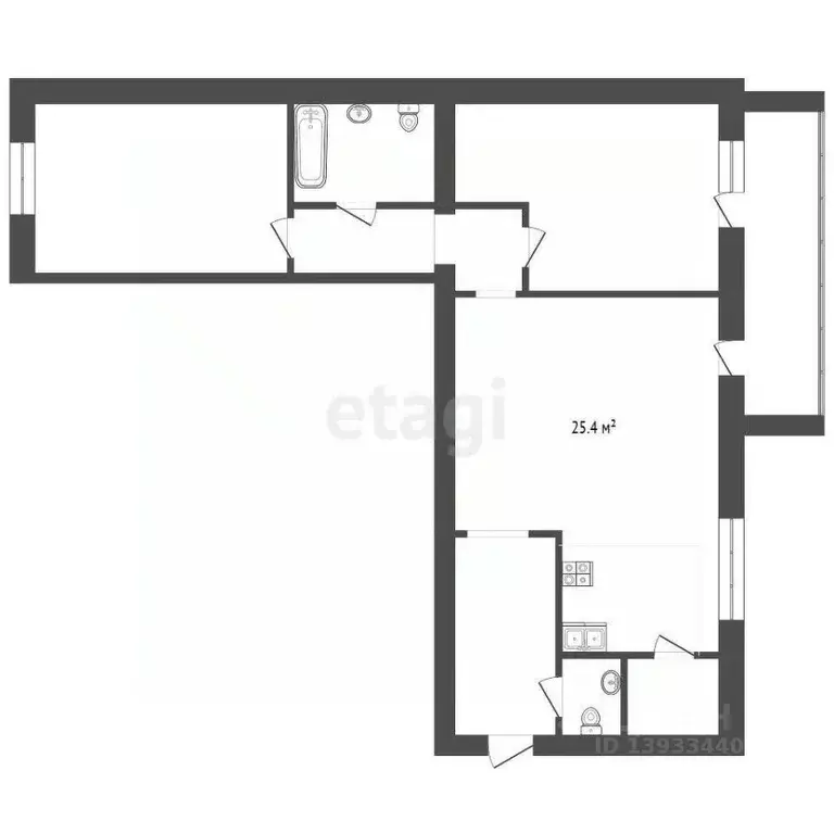 2-к кв. Тюменская область, Тюмень ул. Тимофея Кармацкого, 7 (84.5 м) - Фото 2