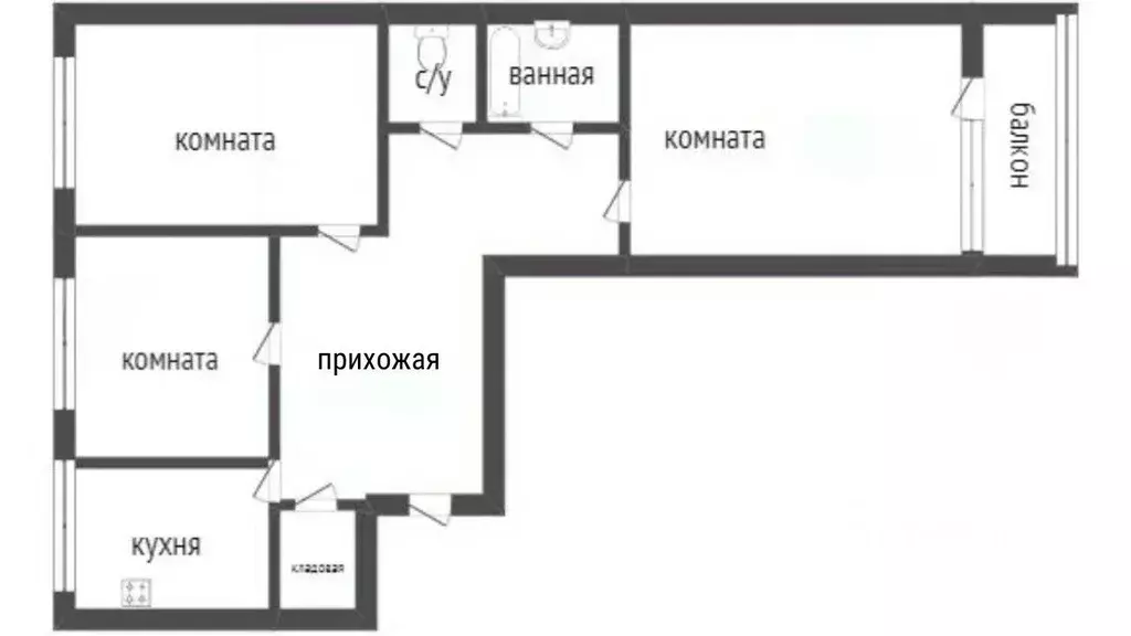 3-к кв. Курганская область, Курган ул. Отдыха, 53 (62.4 м) - Фото 1