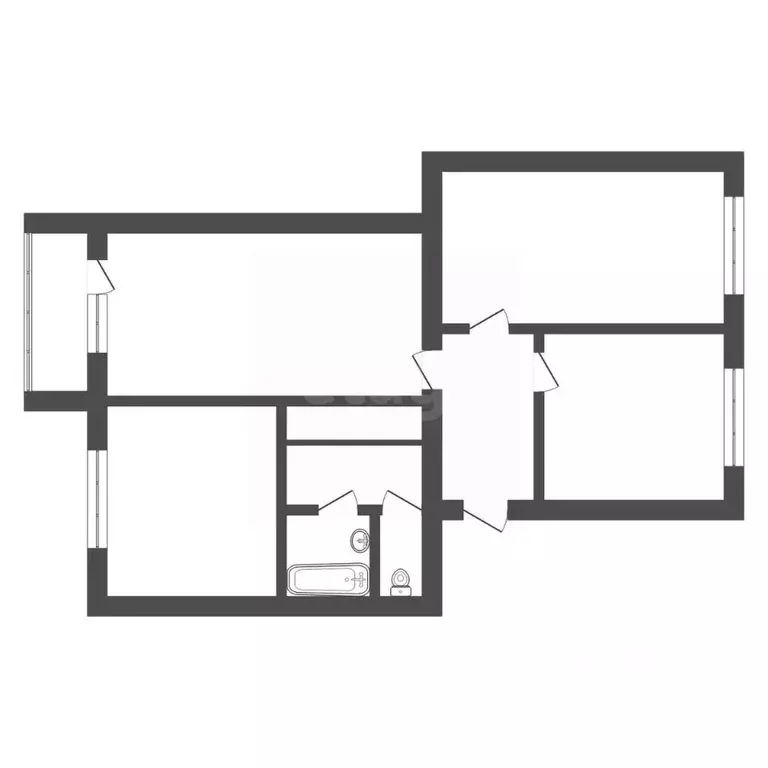 3-к кв. Амурская область, Благовещенский район, с. Чигири ... - Фото 1