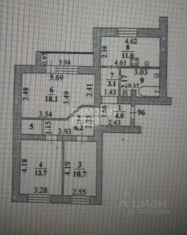 3-к кв. Липецкая область, Липецк ул. А.Д. Белянского, 10 (83.2 м) - Фото 2