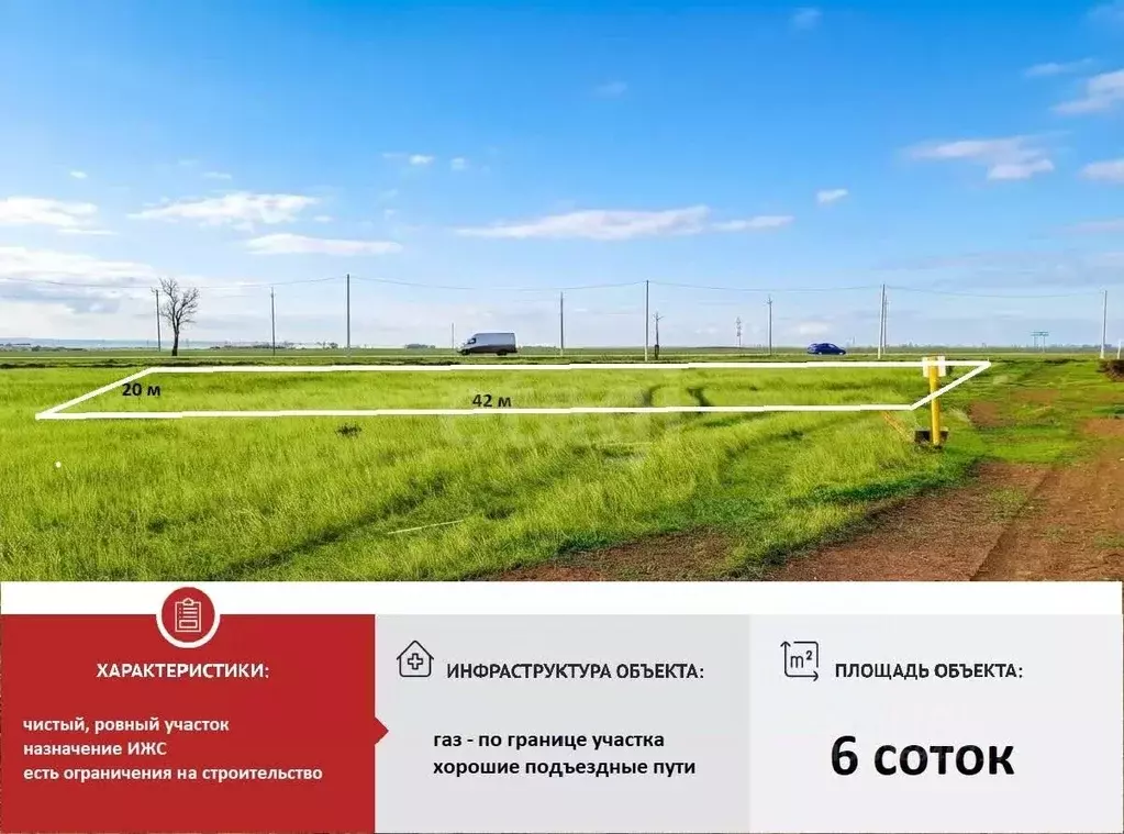 Участок в Крым, Сакский район, с. Ивановка ул. Нахимова (6.0 сот.) - Фото 1