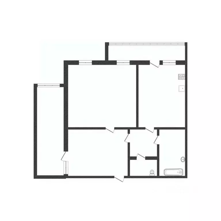 2-к кв. Белгородская область, Белгород Белгородский просп., 77 (68.5 ... - Фото 2