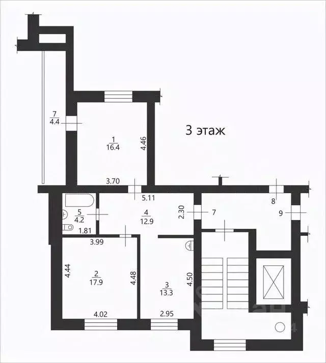 2-к кв. Мордовия, Саранск Севастопольская ул., 38 (63.0 м) - Фото 1