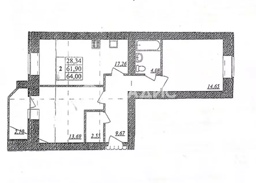 2-комнатная квартира: Владимир, улица Верхняя Дуброва, 32В (64 м) - Фото 1