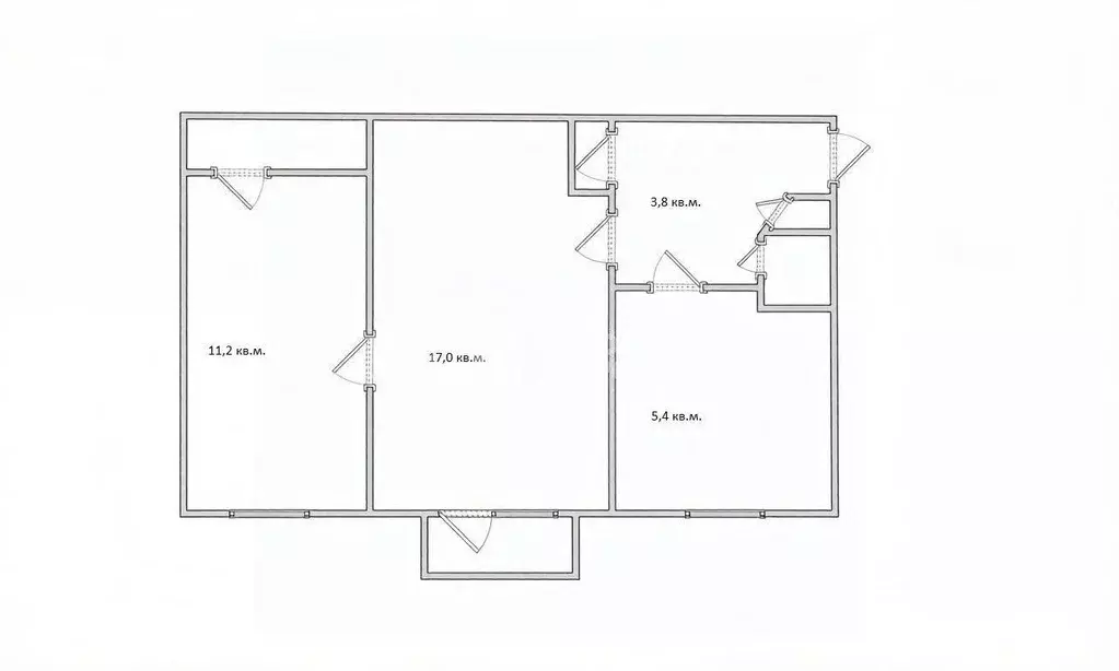 Квартира, 2 комнаты, 44.3 м - Фото 2