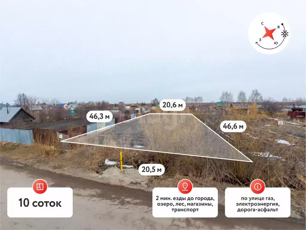 Участок в Тюменская область, Тюмень Салют СНТ, ул. Чемпионов (10.0 ... - Фото 1