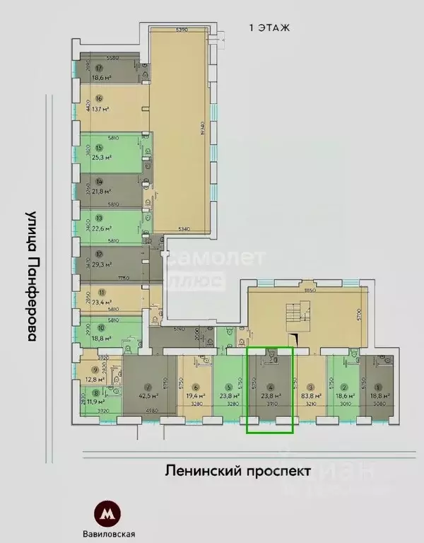 Торговая площадь в Москва Ленинский просп., 81/2 (24 м) - Фото 1