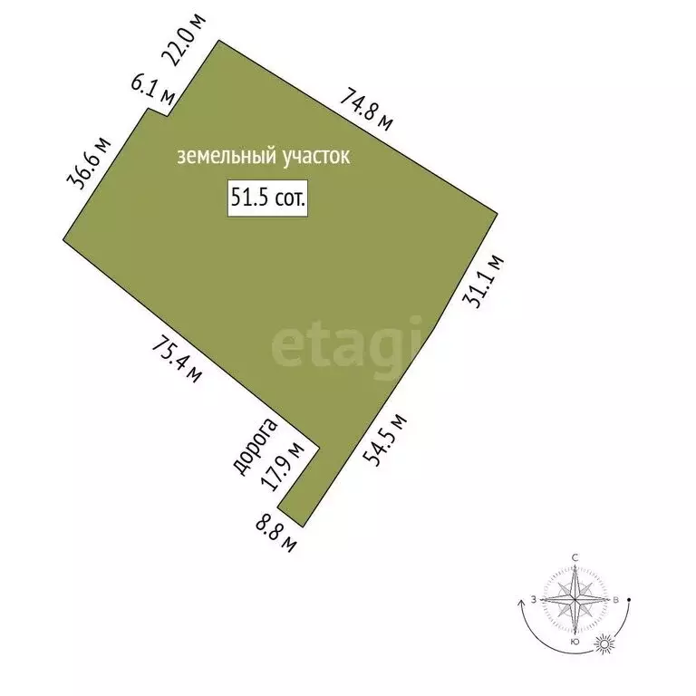 Участок в Нарткала, улица Жамборова (51.54 м) - Фото 1