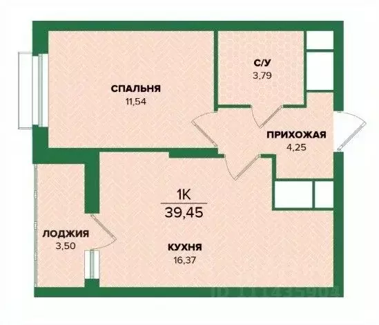 1-к кв. Тульская область, Тула  (39.45 м) - Фото 0