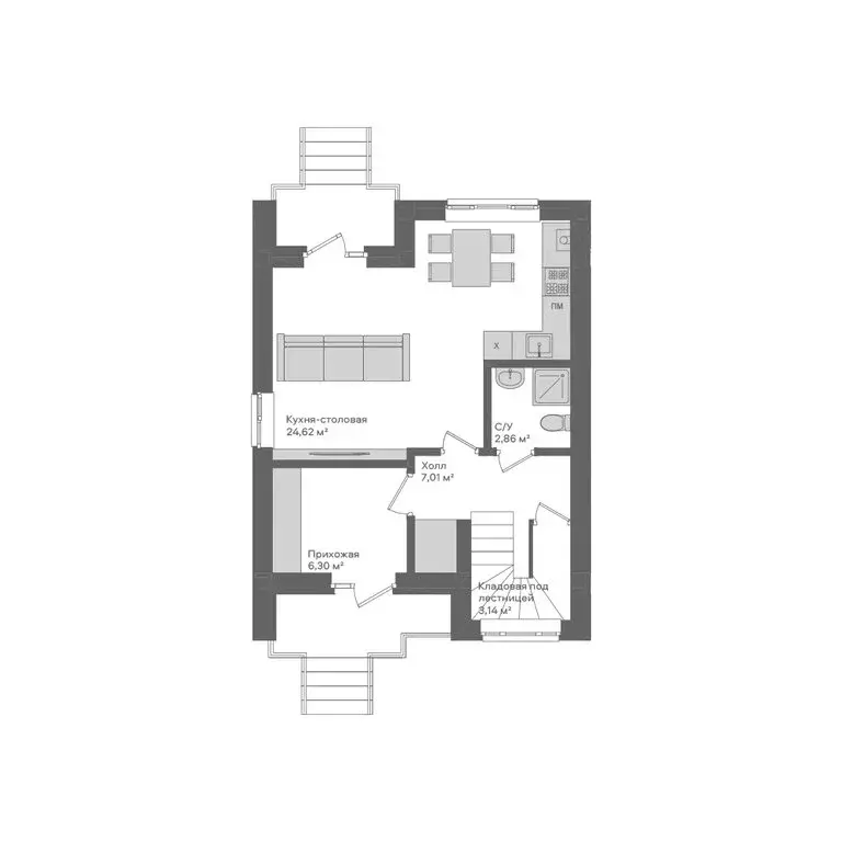 Дом в Семилукский район, Губарёвское сельское поселение (96.1 м) - Фото 2