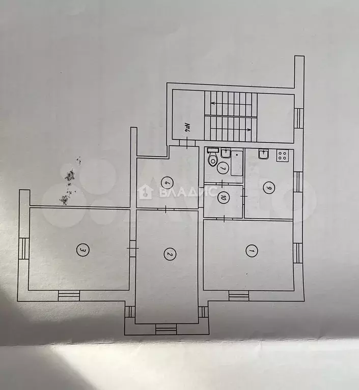 3-к. квартира, 72,1 м, 2/3 эт. - Фото 0