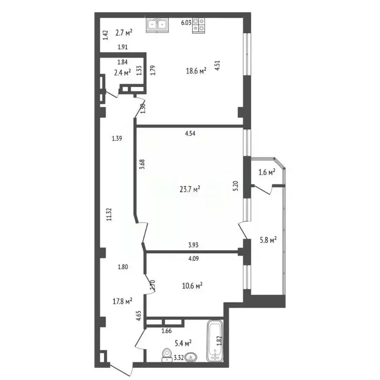 2-к кв. Ростовская область, Ростов-на-Дону Восточная ул., 7с1 (84.6 м) - Фото 1