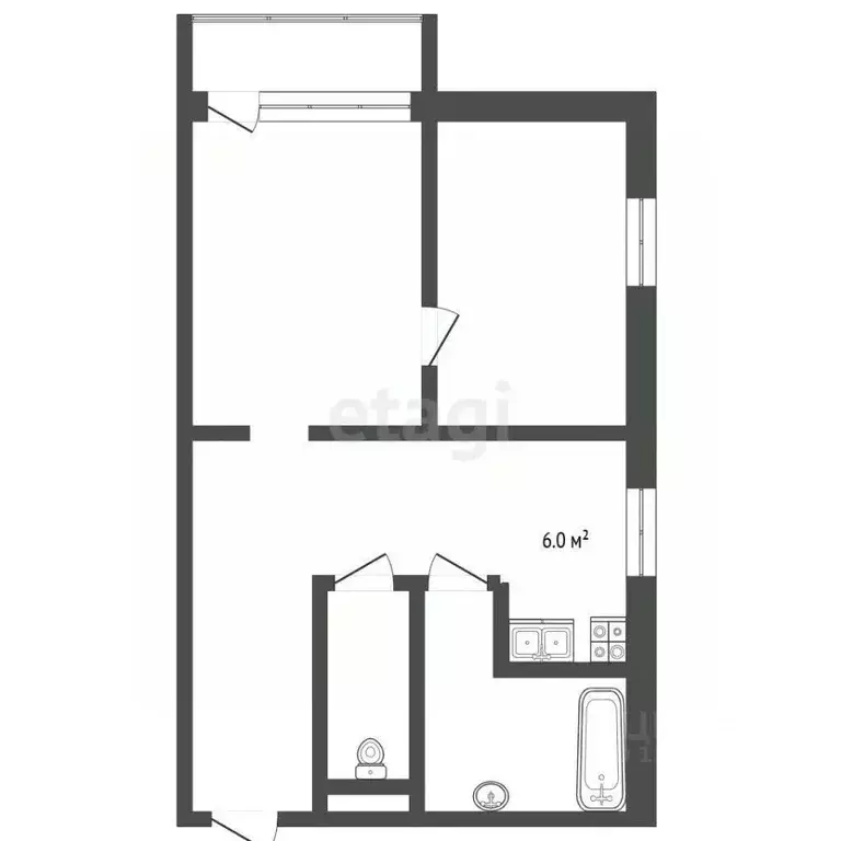 2-к кв. Хабаровский край, Комсомольск-на-Амуре Магистральное ш., 17к1 ... - Фото 1