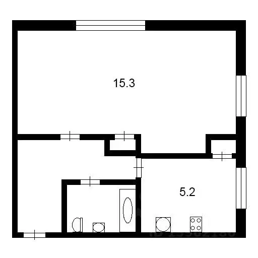 1-к кв. Санкт-Петербург ул. Ленсовета, 61 (32.0 м) - Фото 1