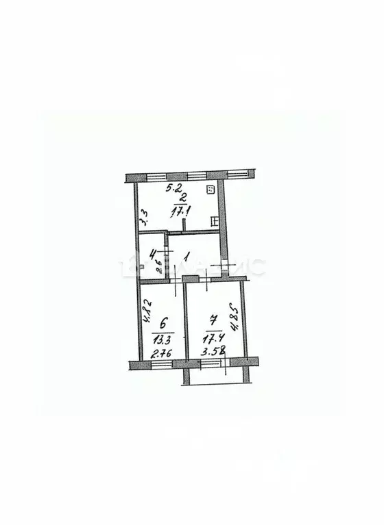 2-к кв. Белгородская область, Белгород Советская ул., 49 (60.4 м) - Фото 2