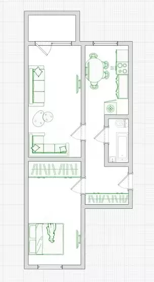 2-к кв. Омская область, Омск Заозерный мкр, просп. Менделеева, 44/5 ... - Фото 2