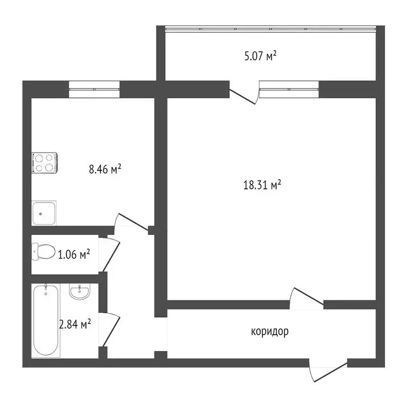 1-комнатная квартира: Челябинск, улица Зальцмана, 16 (40.5 м) - Фото 1