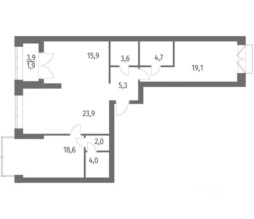 3-к кв. Санкт-Петербург ул. Академика Константинова, 1к1 (99.1 м) - Фото 0