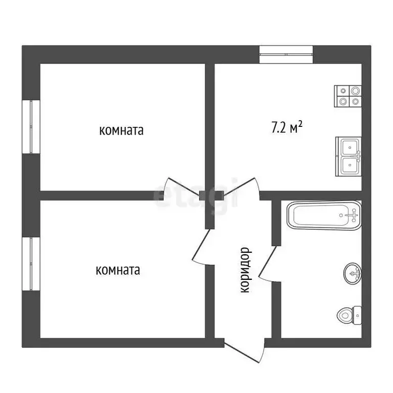 2-комнатная квартира: посёлок Восточный, улица 9 Мая, 5 (40.2 м) - Фото 1