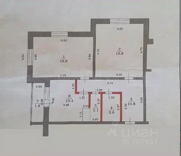 2-к кв. Татарстан, Казань ул. Ноксинский Спуск, 21 (65.5 м) - Фото 2