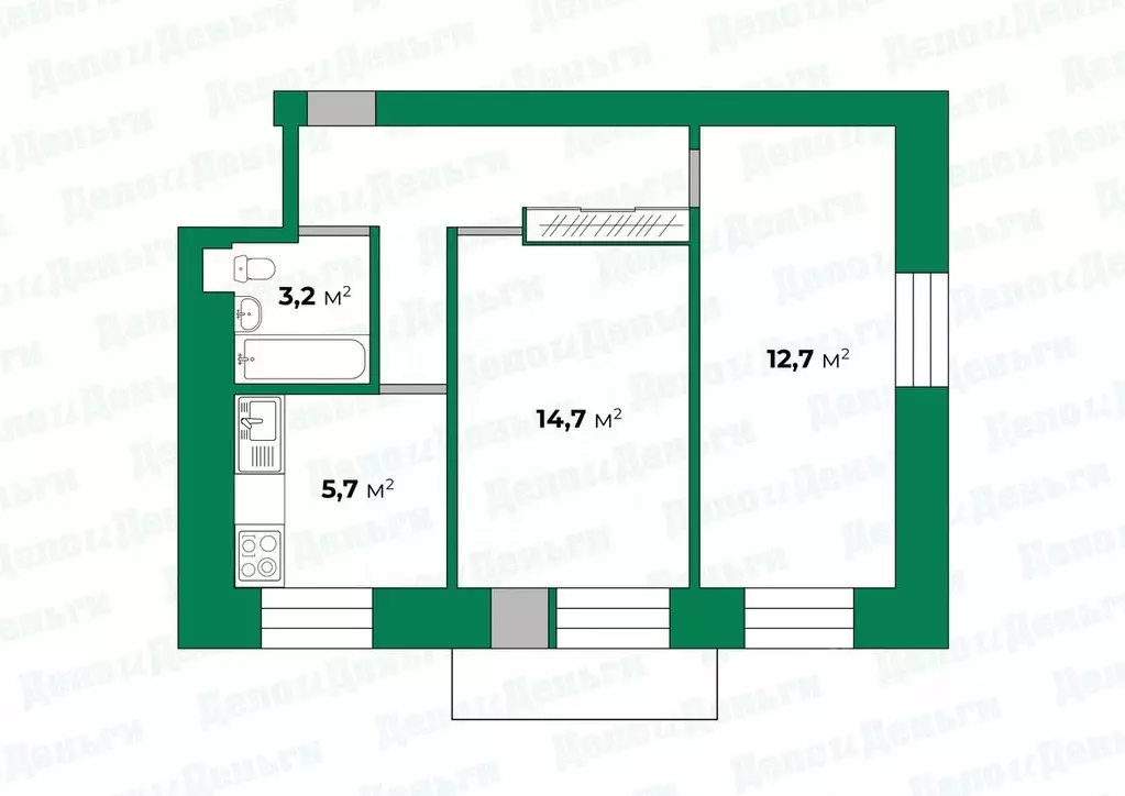 2-к кв. Кировская область, Киров ул. Ленина, 12 (42.0 м) - Фото 0