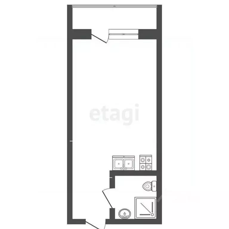 Студия Ханты-Мансийский АО, Сургут тракт Тюменский, 6/1 (23.6 м) - Фото 2