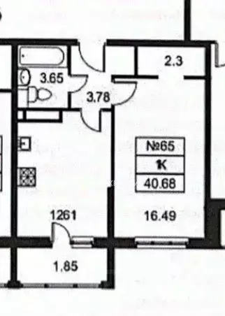 1-к кв. Московская область, Ленинский городской округ, д. Сапроново, ... - Фото 2